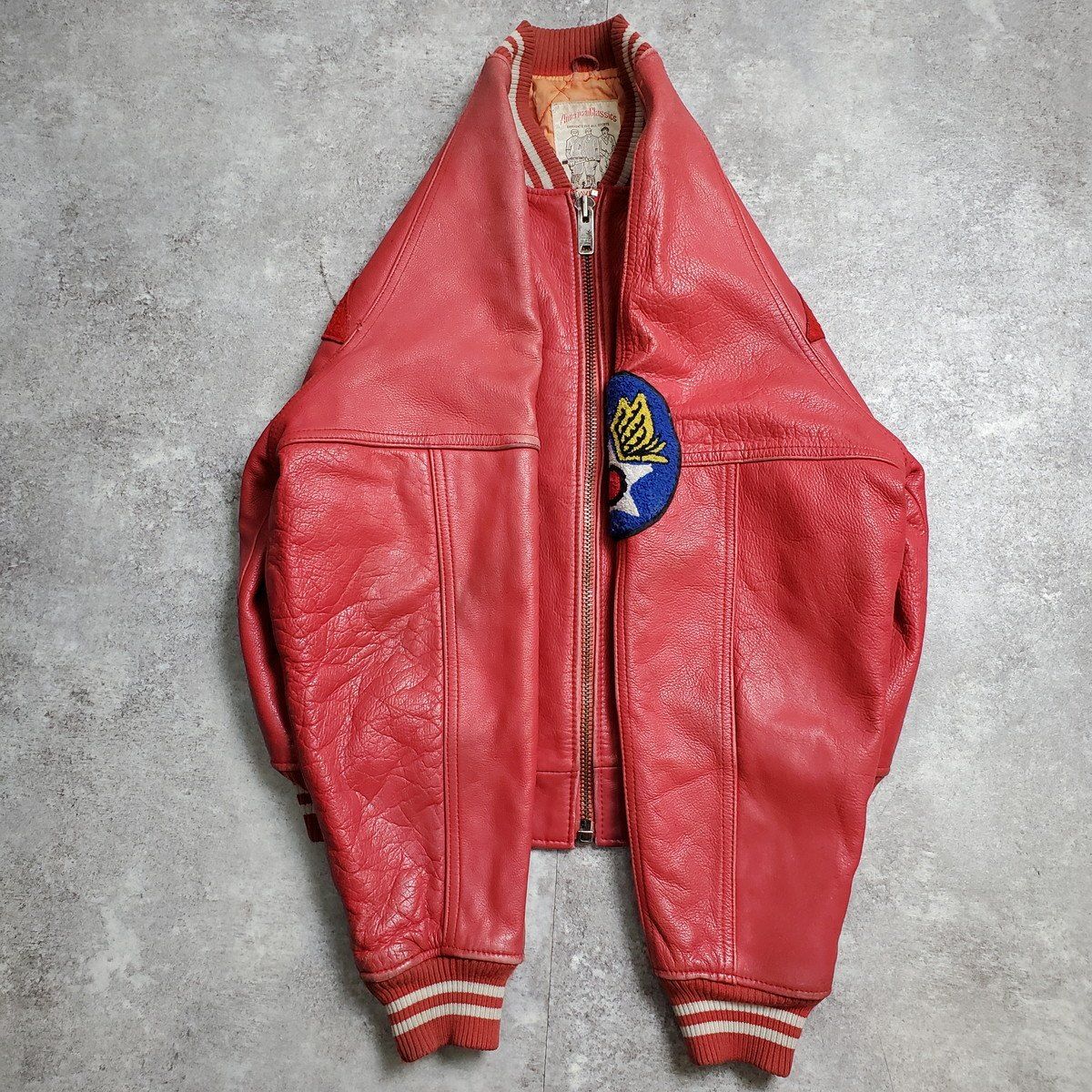 AVIREX アヴィレックス トラックフィールド レザー スタジャン