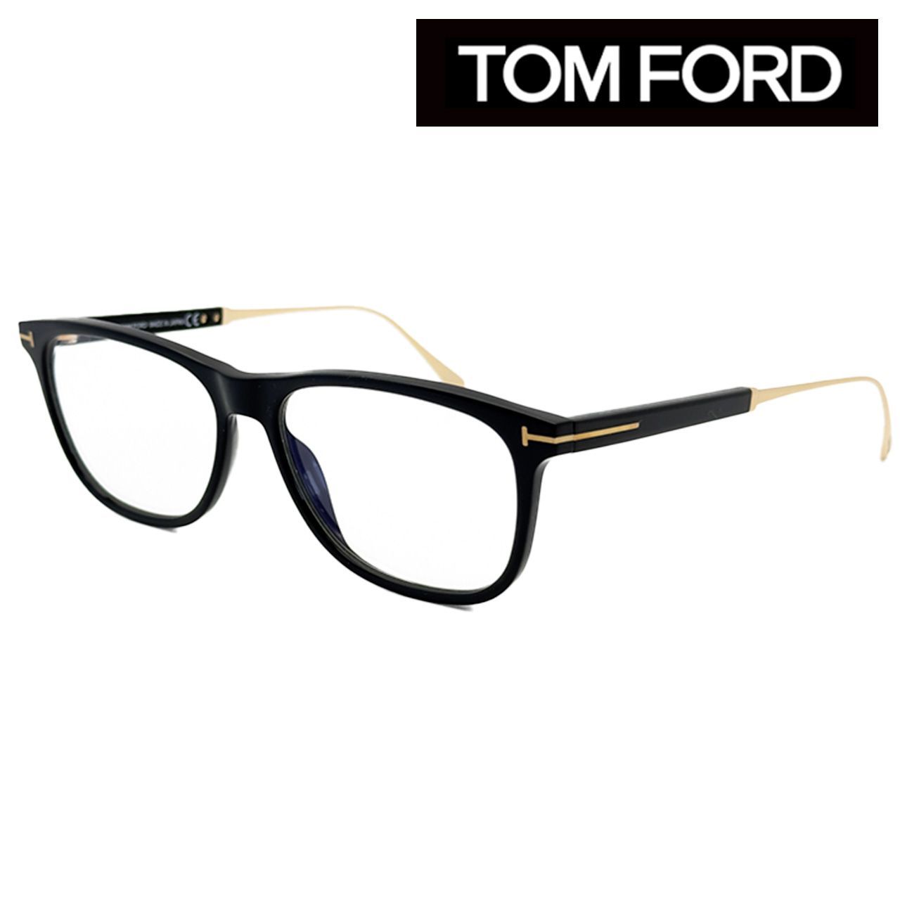 【新品/匿名配送】TOM FORD トムフォード PCメガネ FT5589-B チタンフレーム べっ甲色 ブラウン メンズ レディース 日本製