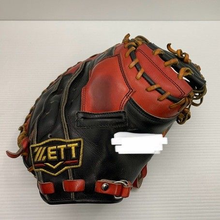 中古品 ゼット ZETT プロステイタス 軟式 オーダー キャッチャーミット 刺繍有り 4023