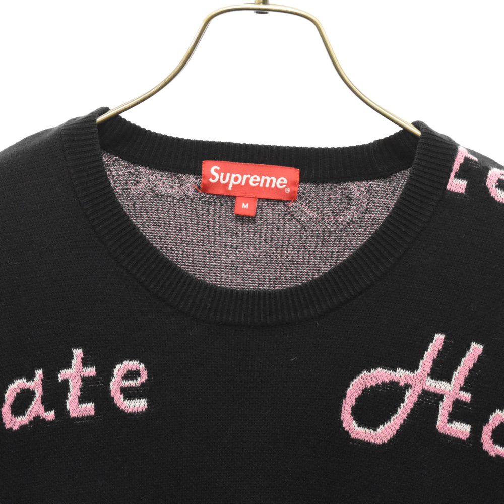 SUPREME (シュプリーム) 13AW Hate Sweater ハートレタリングクルー 