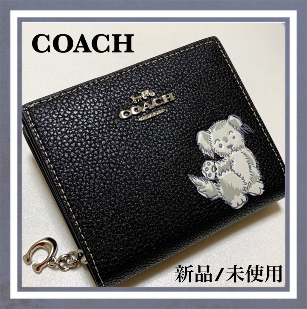 新品/未使用 COACH レディース カラー ブラック 二つ折り財布CC920