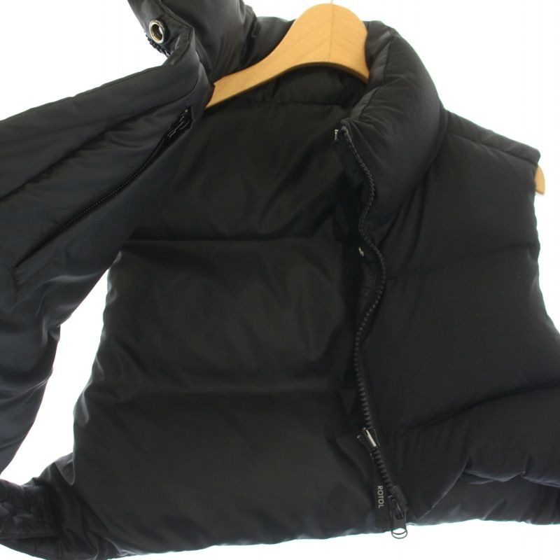ROTOL ブラック　ダウンベスト　サイズ2 ROTOL ロトル CURVY DOWN VEST カーヴィーダウンベスト