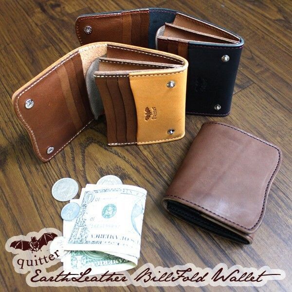 折財布 日本製 made in japan 栃木レザー quitter アースレザー