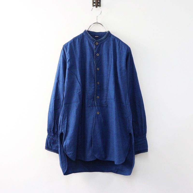 45R レース付きボタンシャツ ブルー 45R レース付きボタンシャツ ブルー フォーティーファイブアール