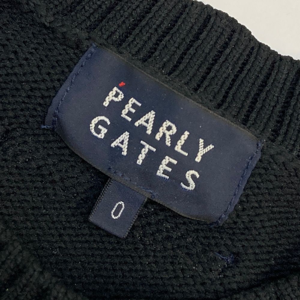 サイズ：0 PEARLY GATES パーリーゲイツ 2023年モデル トラッドラビット ニットセーター ブラック系 [240101521427] ゴルフウェア レディース ストスト