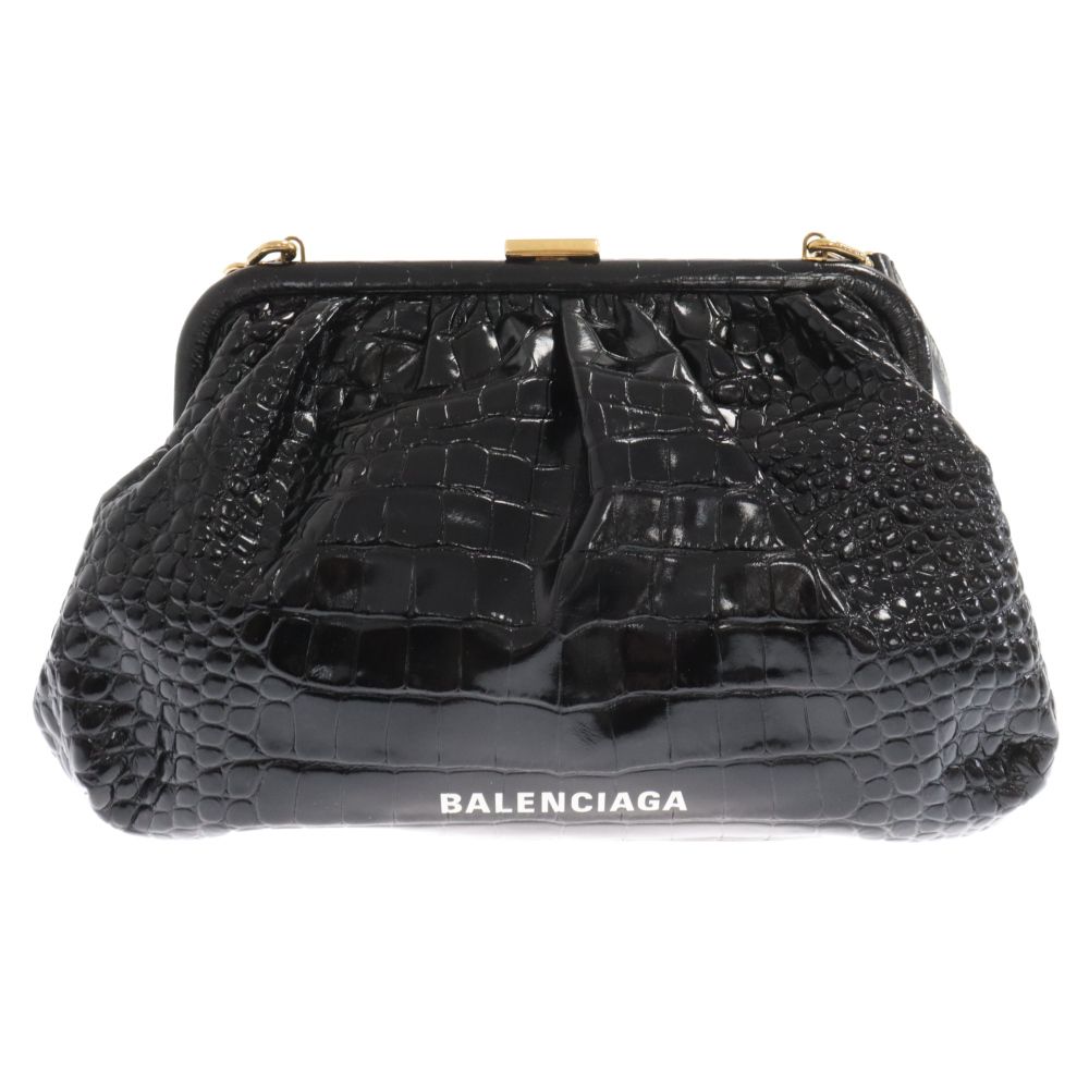 BALENCIAGA (バレンシアガ) クロッカークラウド クロコ型押しがま口