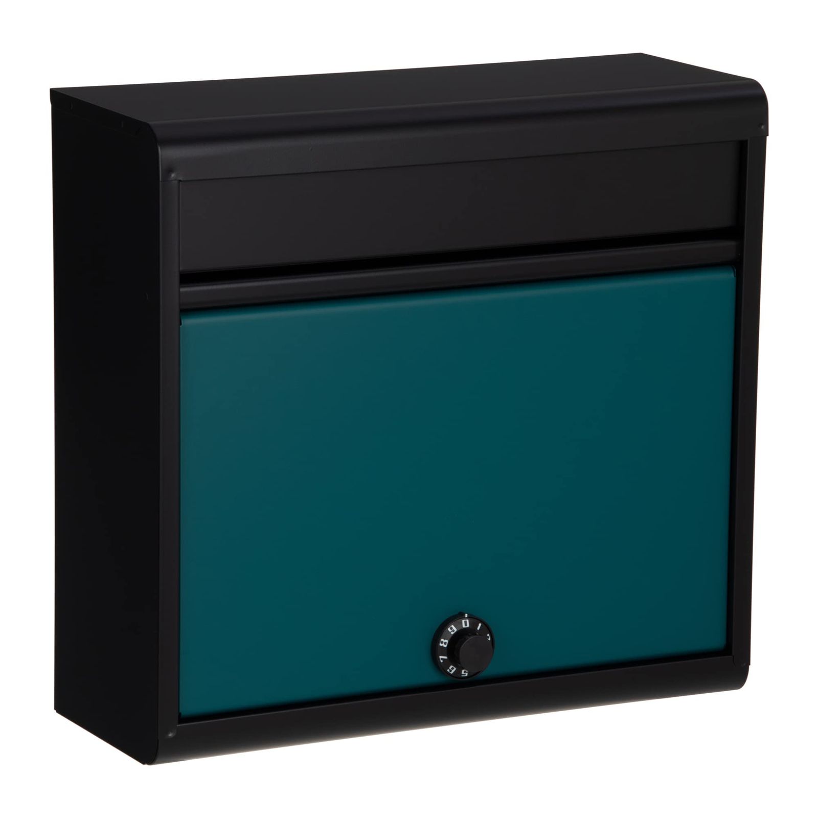 グリーンライフ ポスト 壁掛け スチール製 A 4封筒 角形2号 対応 ダイヤル錠 スリム おしゃれ マットブラック グリーン FH-614 D MB GR