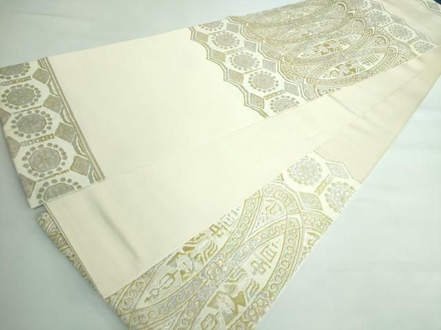 平和屋本店□極上 三代目 龍村光峯 太鼓柄 本袋帯 高貴文 金銀糸 逸品  