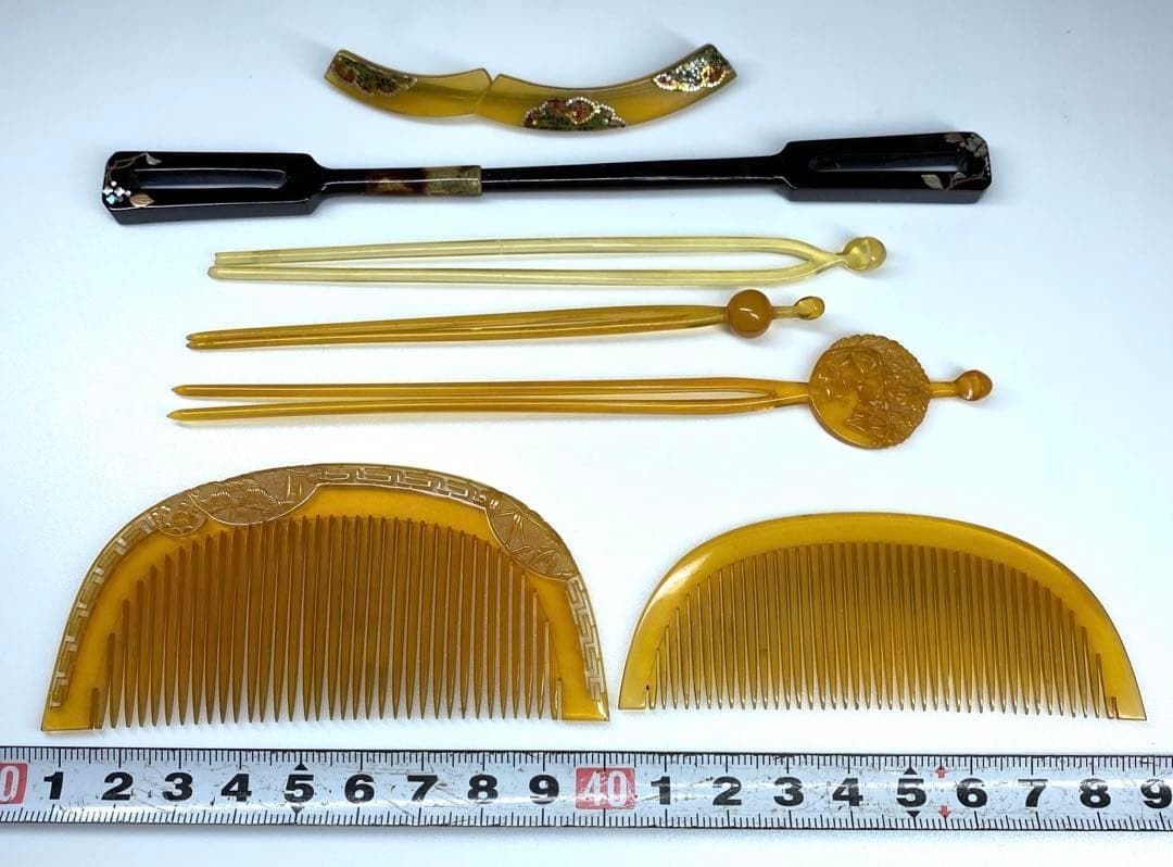 上手 白鼈甲 櫛 簪 笄 31g 東Y6-0614ア⑱