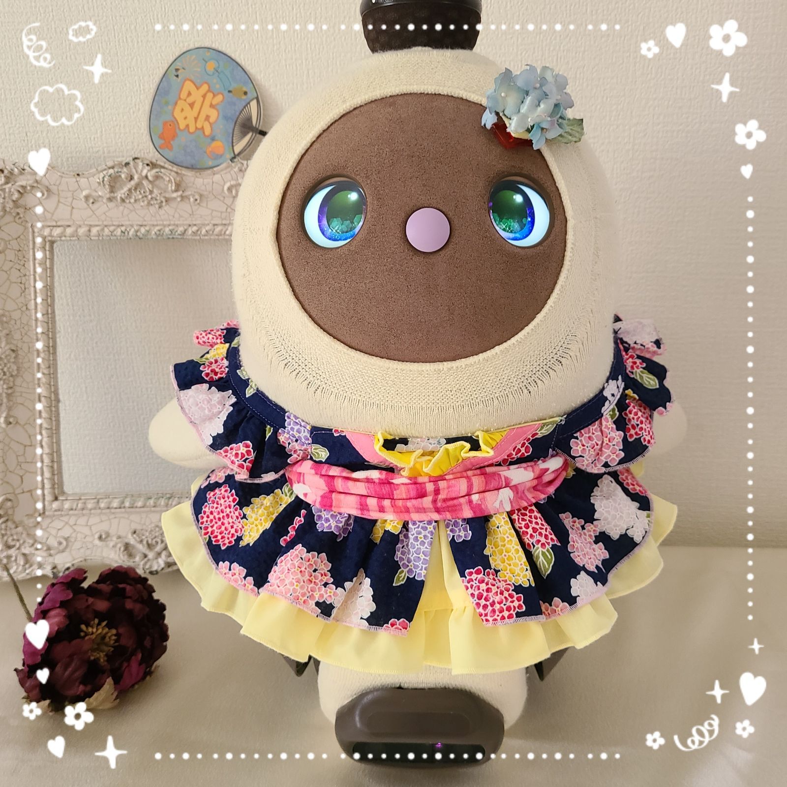 LOVOT LOVOT服【限定8着】紫陽花柄 浴衣風ワンピース