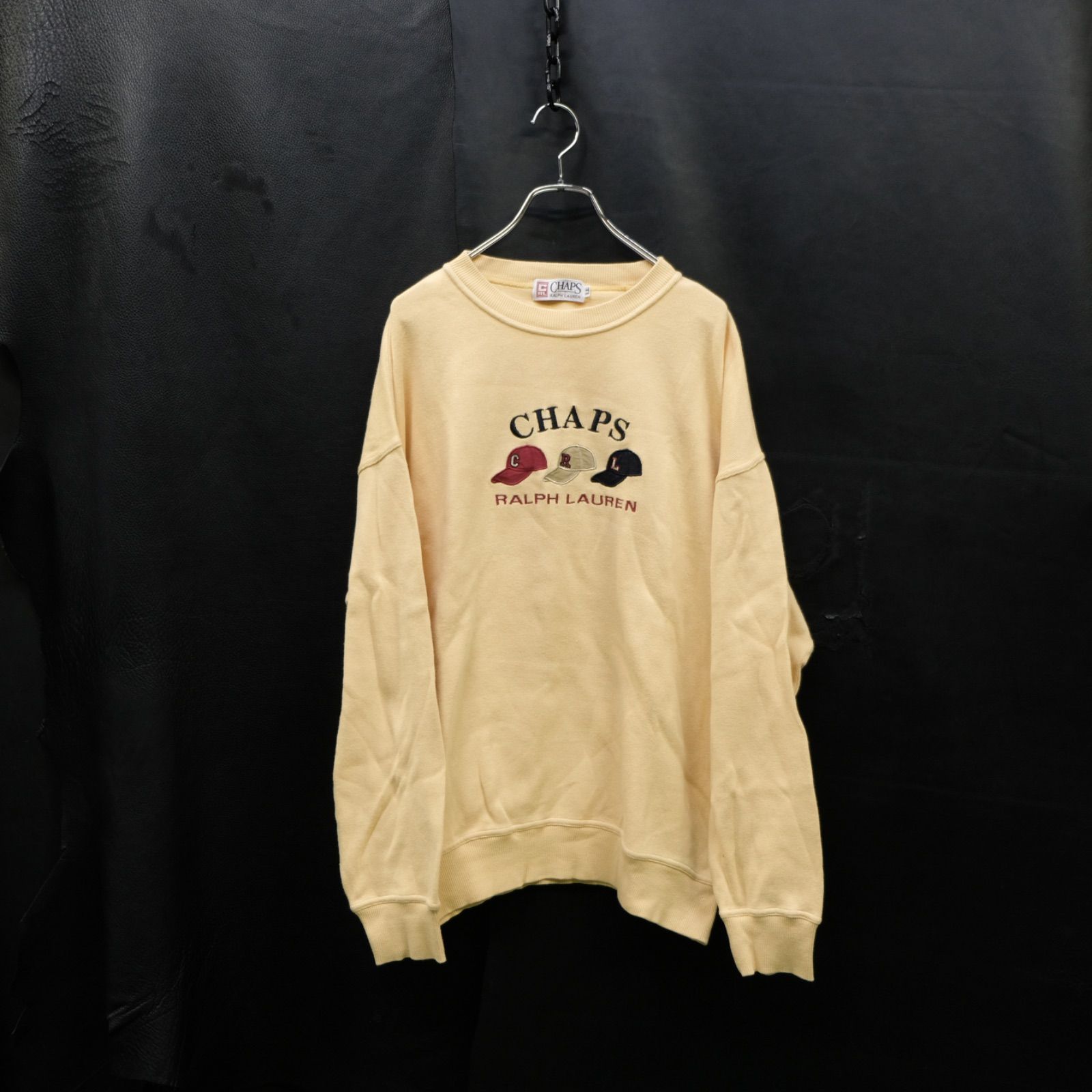 90s CHAPS RALPH LAUREN ニットトレーナー ロゴ刺繍 LL/XLサイズ