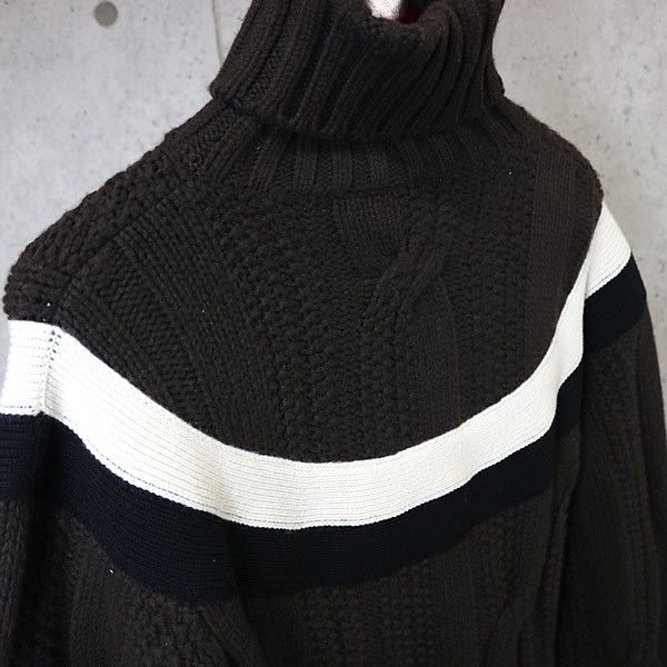 HERMES 銀座店 エルメス カシミヤ混 ハイネック セーター メンズ