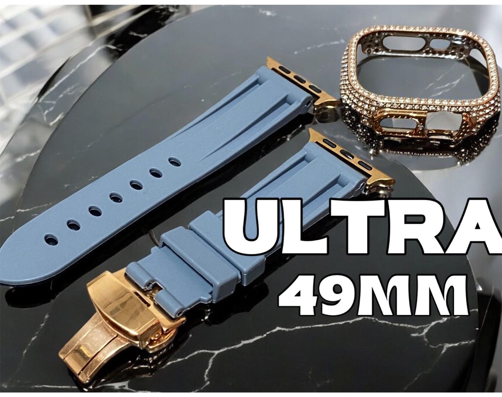 Ultra専用 49mm アップルウォッチ ケースキラキラ　カスタム　カバー Apple Watch ウルトラ　ウルトラ2  メンズ　レディース 41