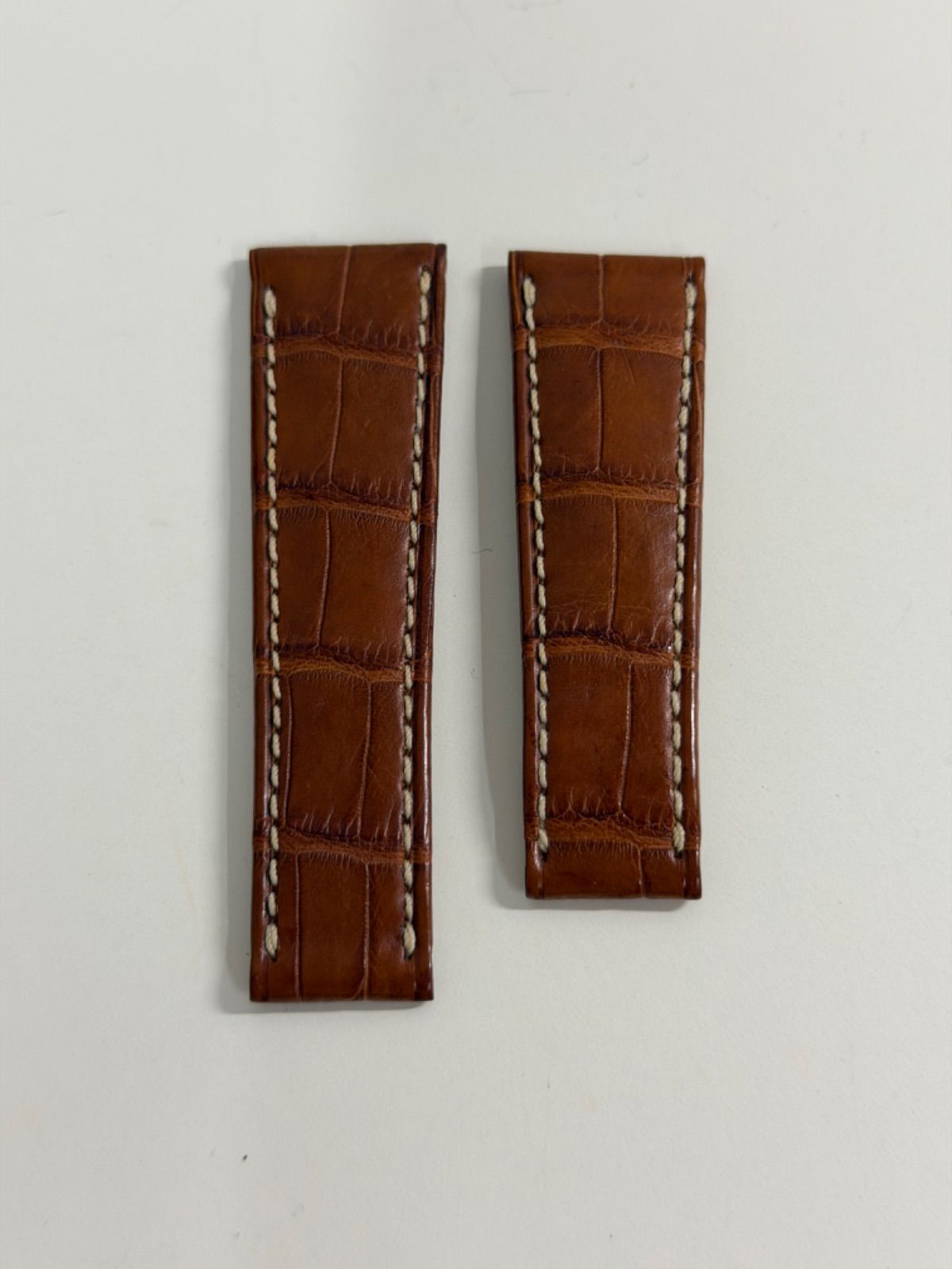 M ROLEX ロレックス 革ベルト クロコダイル ブラウン レザー