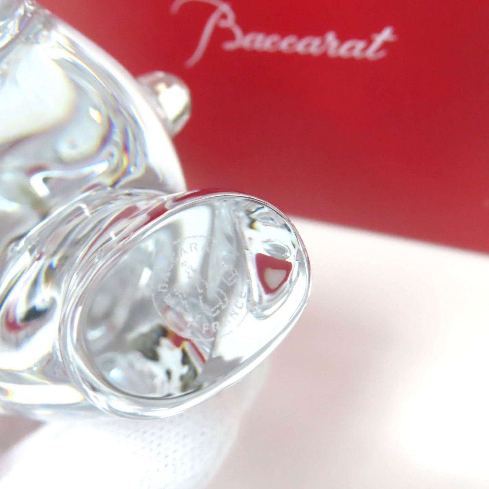 Baccarat - 未使用品☆Baccarat バカラ KUMAMON クリスタルガラス くまモン 置物 インテリア オブジェ クリア 箱付き レディース Baccarat - 未使用品☆Baccarat バカラ KUMAMON クリスタル