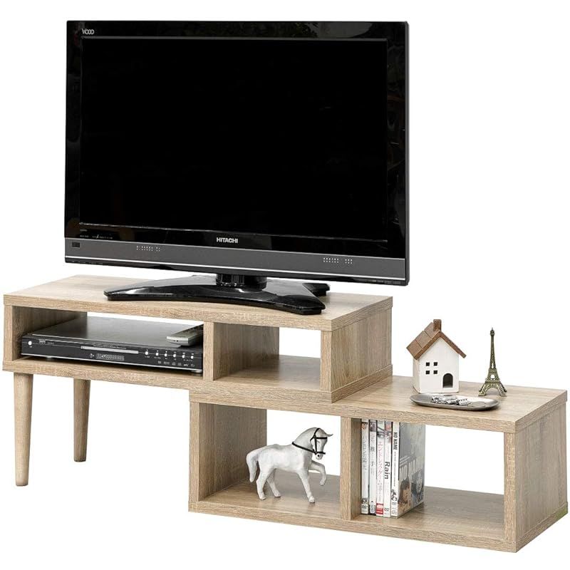 LITENStaD 天然木脚付き 伸長式テレビ台 幅75～133 オーク 00-346-ok 1