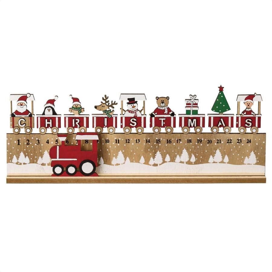 アドベントカレンダー クリスマス 木製 お菓子_木製アドベントカレンダースタンド 幅45.3cm 1個