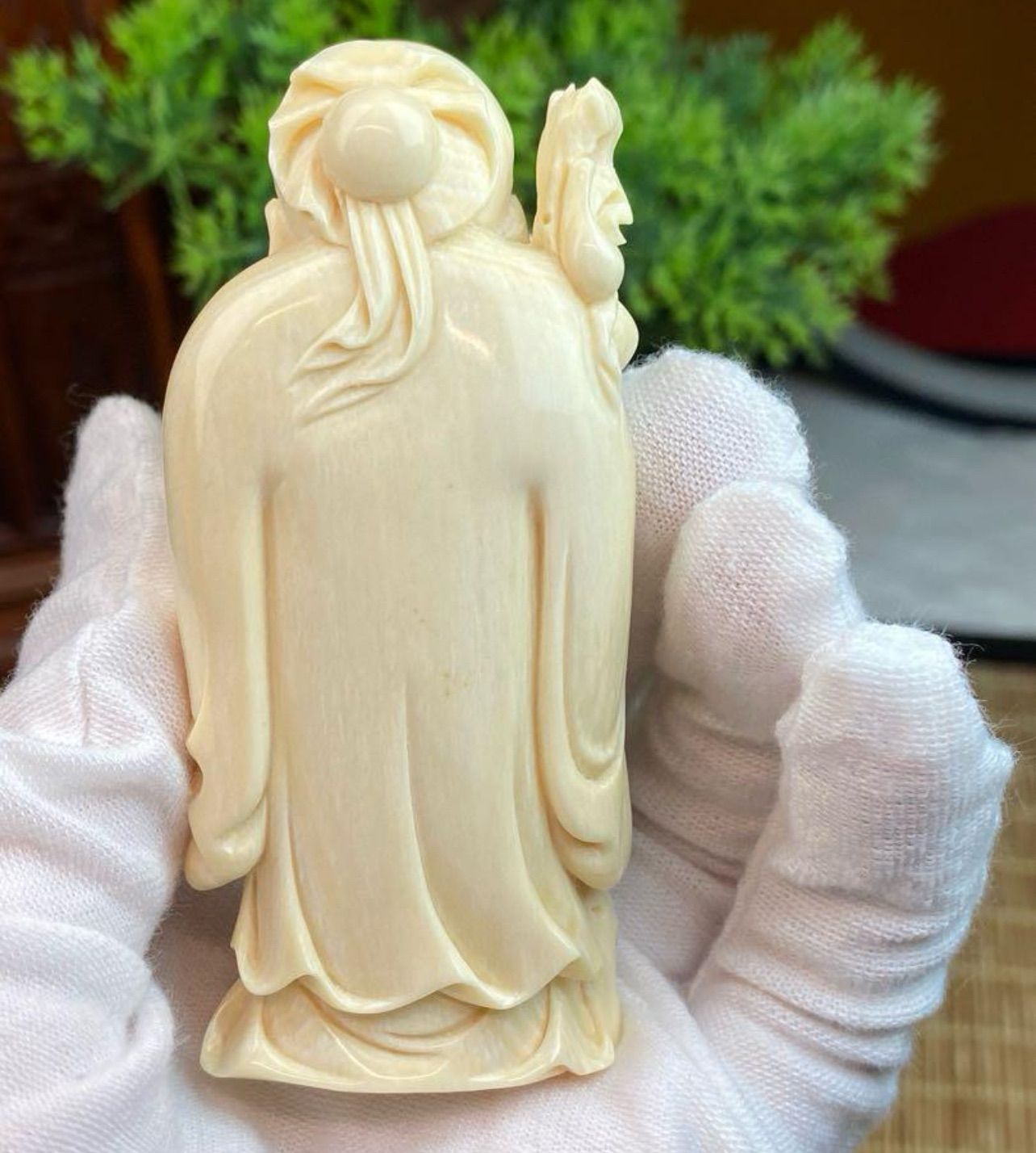 天然マンモス牙美しい手作り彫刻　1寿星公　置物 天然マンモス牙美しい手作り彫刻 1寿星公 置物 - メルカリ