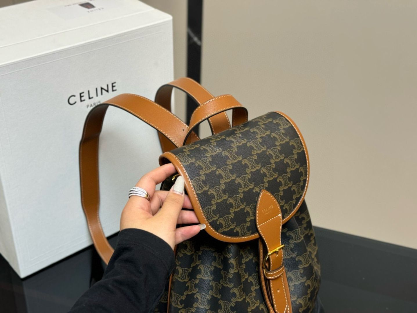 関税・送料込 Celine LOGO FABRIC バックパック (CELINE/バック
