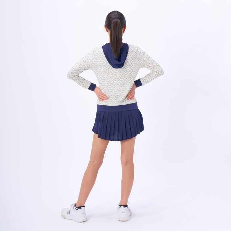 フィラ FILA フルジップパーカー VL2805 01 ホワイト レディース テニスウェア パーカー 練習 試合 部活 練習着 移動着 フード付き フーディー 上着 遠征