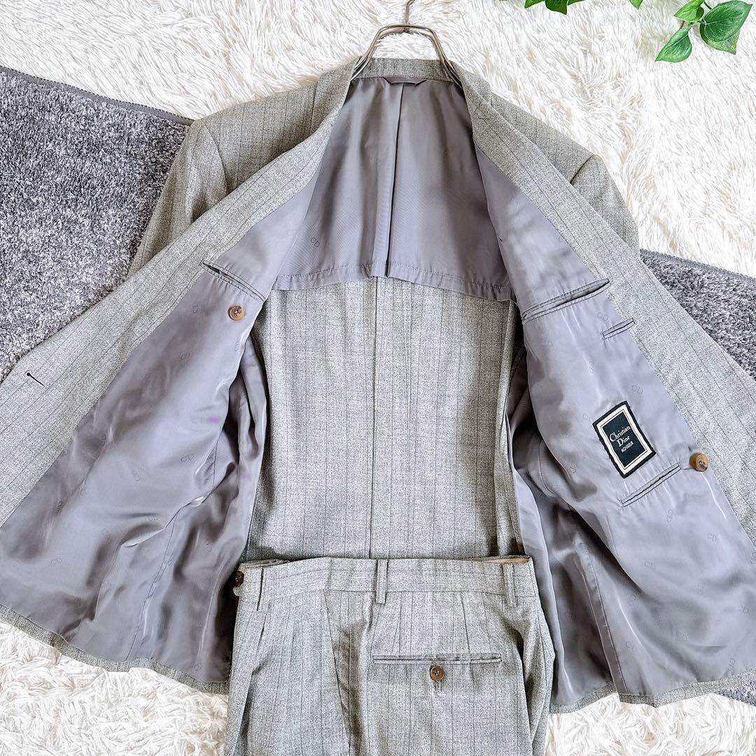 当時物 オールド ディオール セットアップ スーツ チェック柄 ダブル