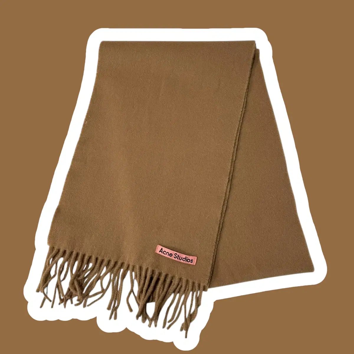 Acne studios マフラー 奥ゆかしく キャメルブラウン 