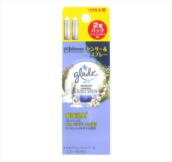 まとめ買い-20点セット グレード 消臭センサー＆スプレー リフレッシュスプリング つけかえ用２個パック 芳香剤 部屋用