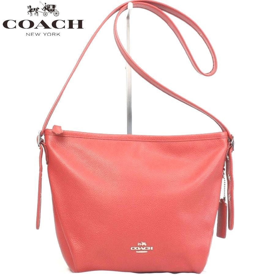 美品 COACH コーチ ショルダーバッグ トートバッグ オレンジ