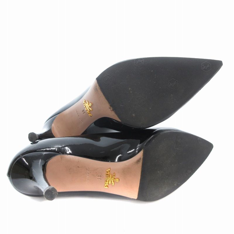 プラダ PRADA パンプス ピンヒール エナメル ポインテッドトゥ
