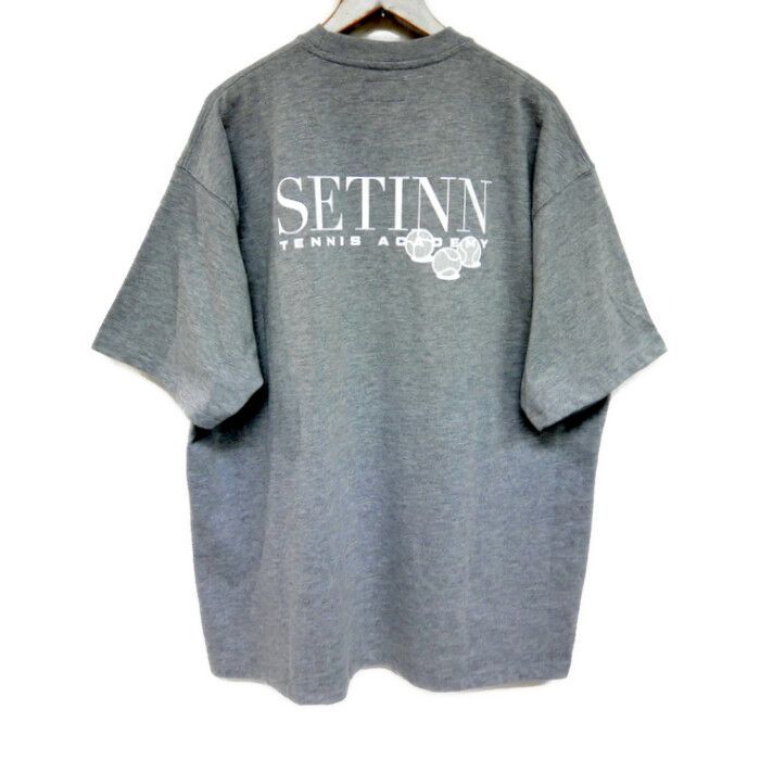 Setinn セットイン 国内正規 24AW Academy TEE アカデミーロゴTシャツ 半袖 バックプリント 24F-023 GRAY グレー XL