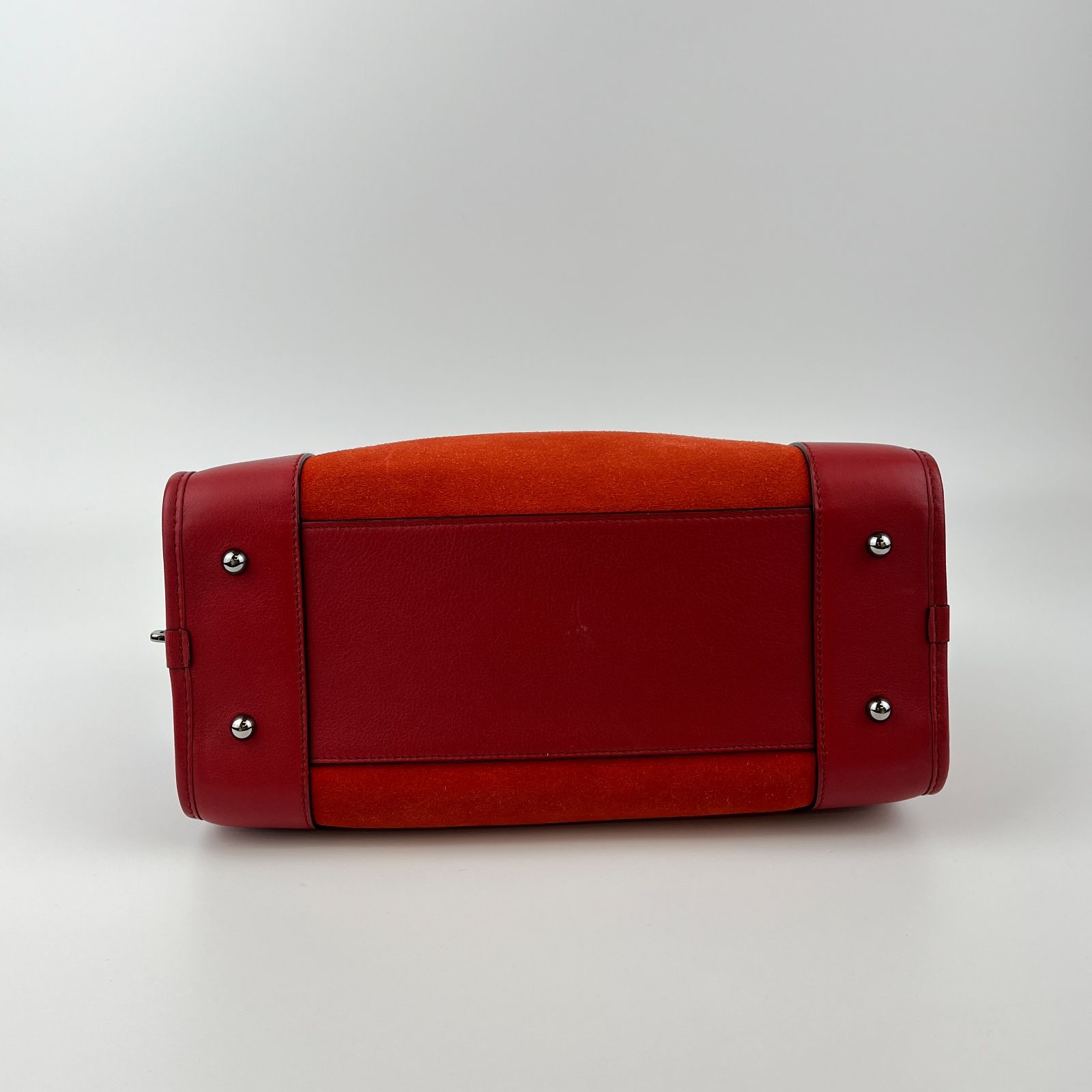 中古】LOEWE ロエベ アナグラム アマソナ28 ハンドバッグ スエード