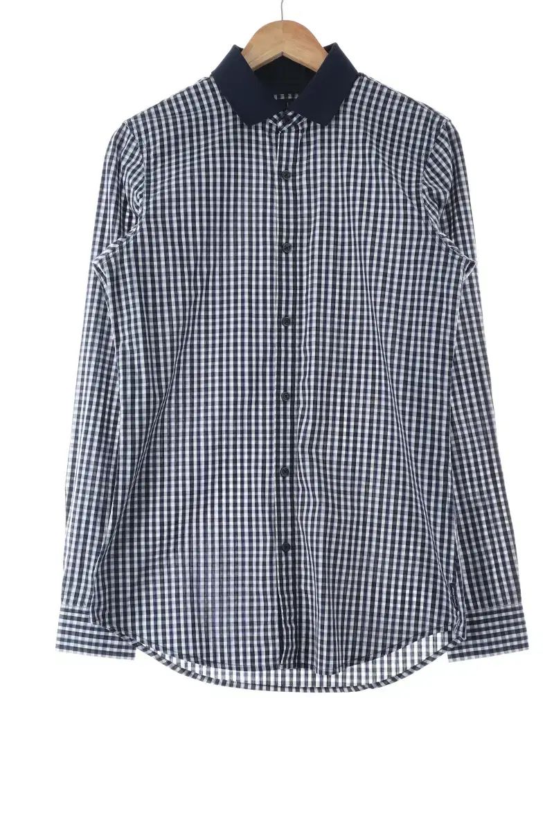 【雷市場（ポンジャン）商品韓国直送】 （ S ） ARMANI(アルマーニ) シャツ ネイビー チェック オールドスクール- 10F6C