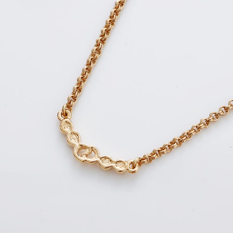 【美品】ディオール ヴィンテージ CDロゴ ラインストーン ネックレス Dior ディオール CDロゴ ラインストーン ネックレス