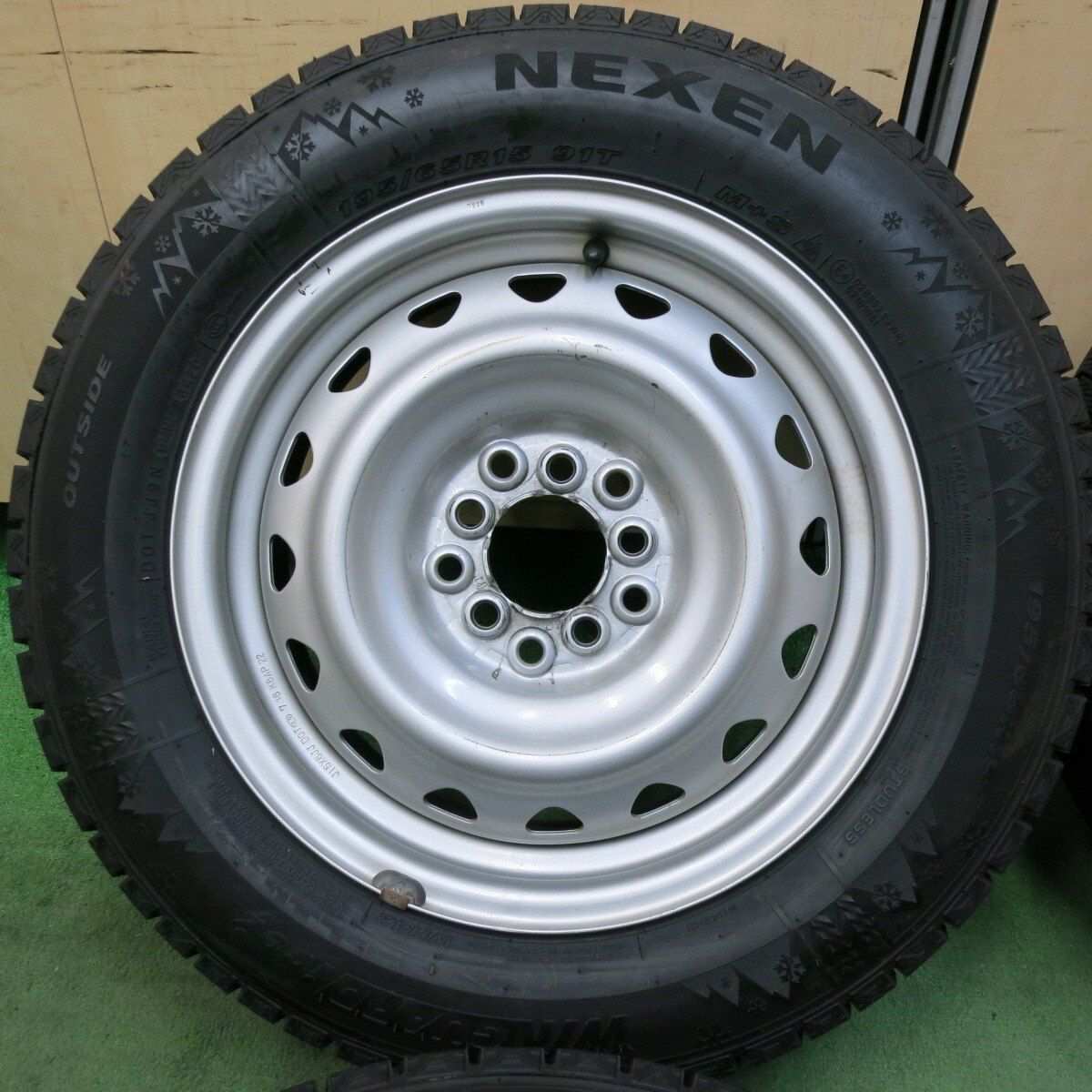 超バリ溝 ほぼ10分 スタッドレス 195 65R15 ネクセン ウィンガード アイス2 スチール ホイール 15インチ PCD100 114.3 5H マルチ 5022609SYス
