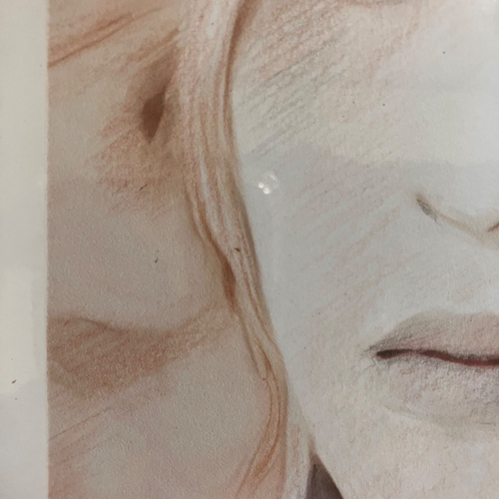 俳優画22額装品 額縁寸法32.7㎝×24.0㎝×1.5㎝ 定款付 鉛筆画