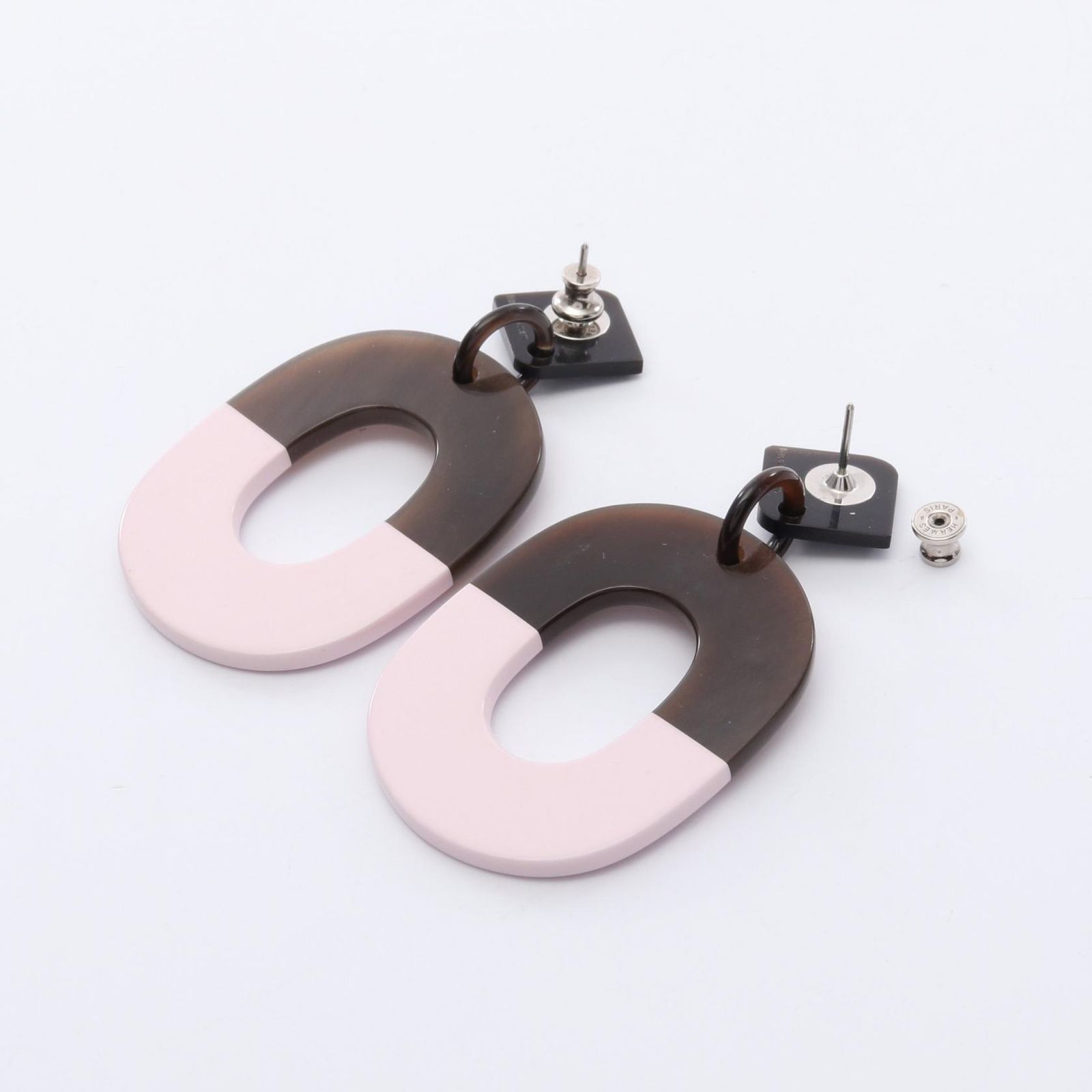 エルメス HERMES ピアス イスム ピンク系 その他 バッファローホーン