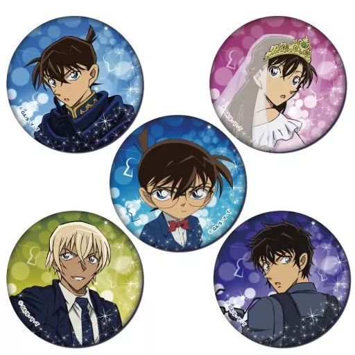  【中古】バッジ・ピンズ 名探偵コナン 缶バッジセットVol.3(5個組) ピンズ・ピンバッジ・缶バッジ