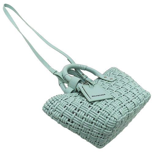 新品】BALENCIAGA ビストロミントグリーン かごバッグ