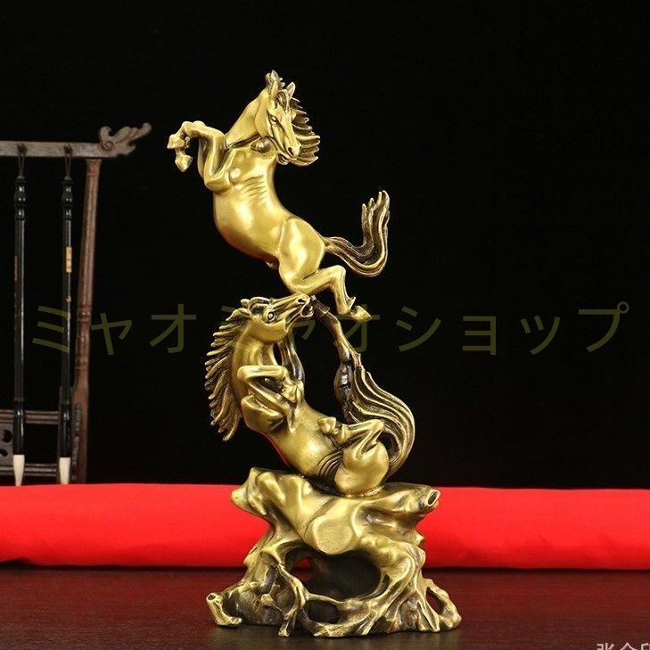 馬 金色 黄金 ゴールド 置物 風水グッズ オブジェ 干支 運 金運 健康運 出世運 家庭運 家内安全 インテリア 玄関 リビング オフィス 飾品 幸運 長寿 贈り物 プレゼント 魔除け