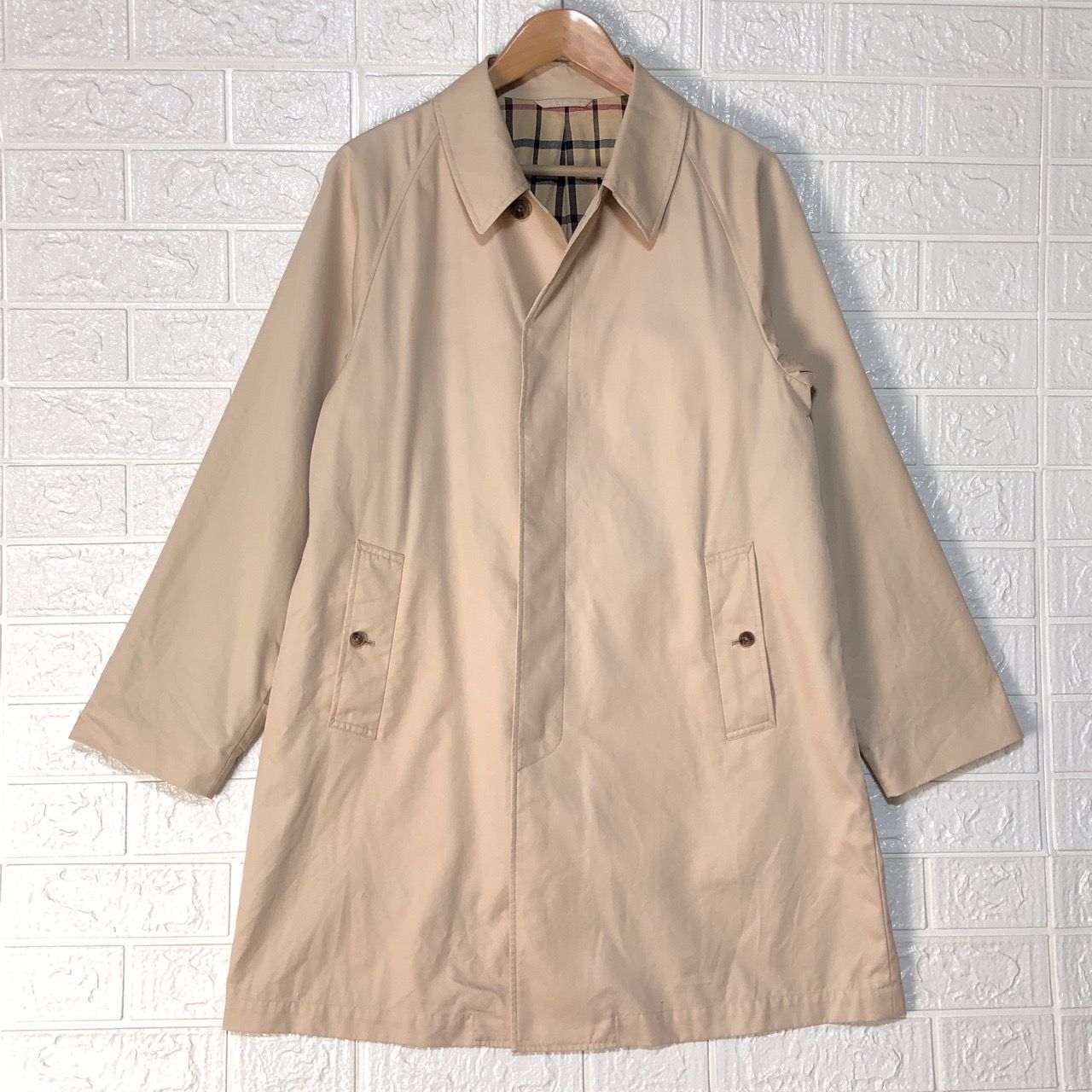 美品 ブルックスブラザーズ ライナー付きステンカラーコート ベージュ