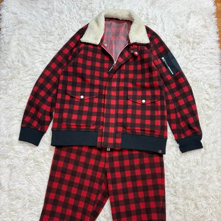 ニューバランス ゴルフ セットアップ 防風 フリース 上下 ギンガムチェック 7サイズ