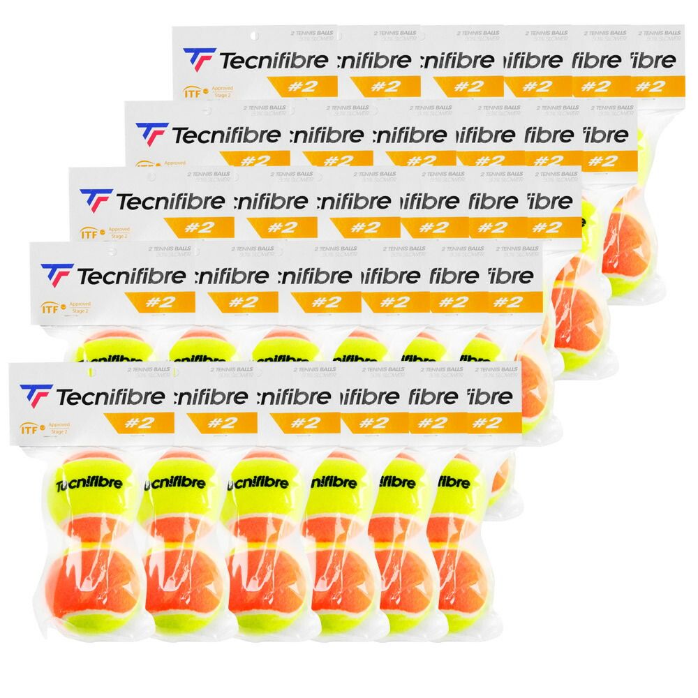 テクニファイバー Tecnifibre ジュニアテニスボール stage2 ステージ2 60球 ノンパッケージ TBCZOR1