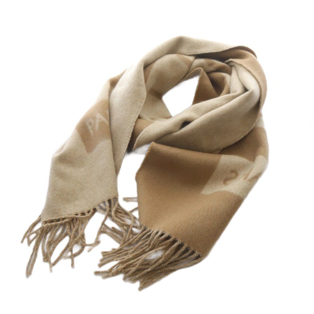 ルイヴィトン LOUIS VUITTON エシャルプ バローダ マフラー カシミヤ フリンジ ベージュ ブラウン M71293 |YO25 OH