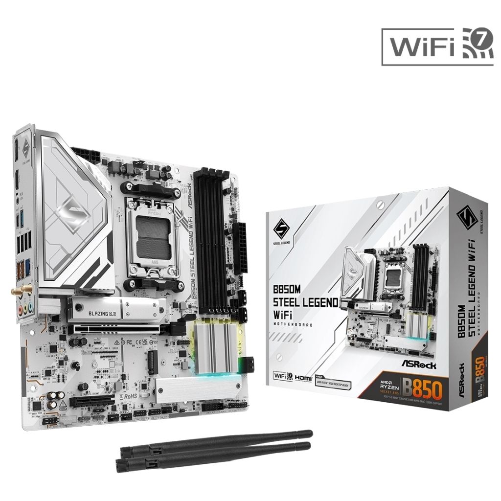 Windows10 14日間保証付き マザーボード ASRock B850M Steel Legend WiFi B850M Steel Legend WiFi メーカー整備品