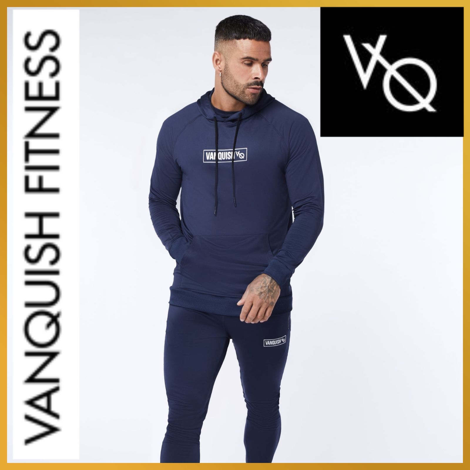 VQfitness VANQUISH ブラック セットアップ スポーツウェア