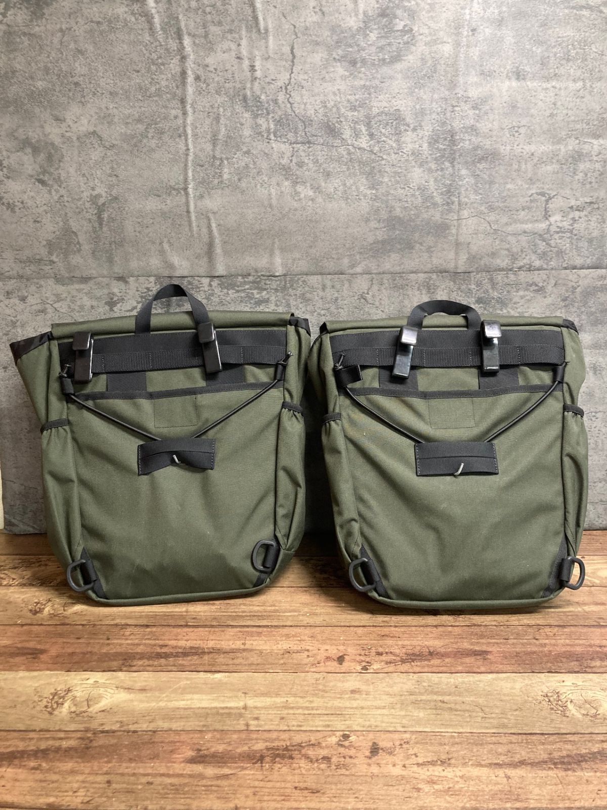 IQ936 フェアウェザー FAIRWEATHER FLAP TOP PANNIER パニアバッグ カーキ 2個セット