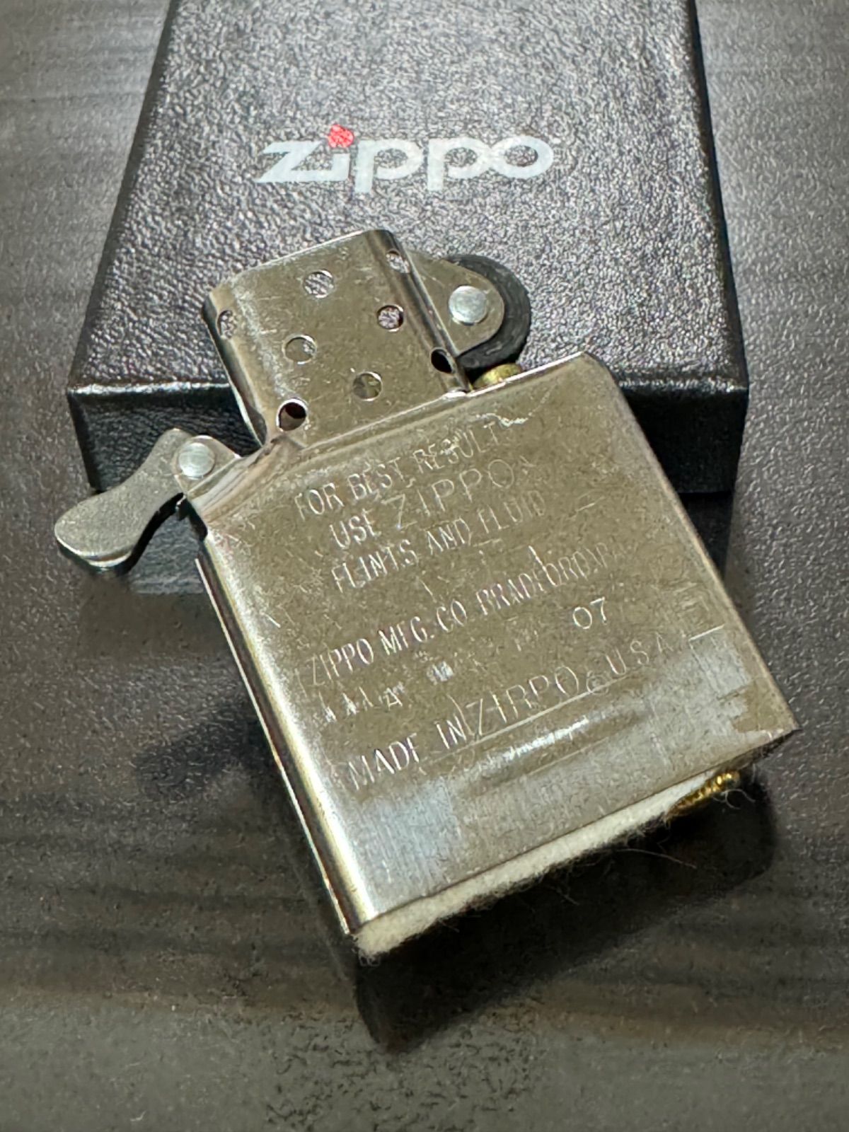 zippo 仮面ライダー NO.1 サイクロン 立体メタル MASKED RIDER 2007年製 FIRST IMPACT CYCLONE 2面加工  特殊加工品 デットストック シルバーインナー 同年代 2007年製 ケース 保証書