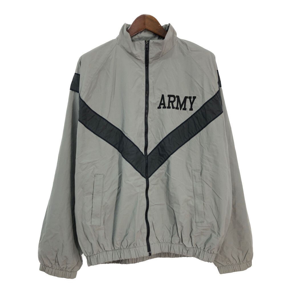 00年代 IN SPORTS U.S.ARMY IPFU トレーニングジャケット 大きいサイズ ミリタリー グレー (メンズ 3XL相当) 中古 古着 R9255