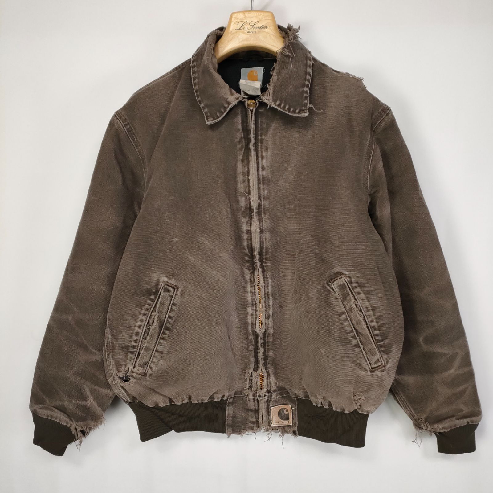 フェード◎ carhartt サンタフェジャケット　ブラック　USA製　ボロ 90's Carhartt サンタフェジャケット 