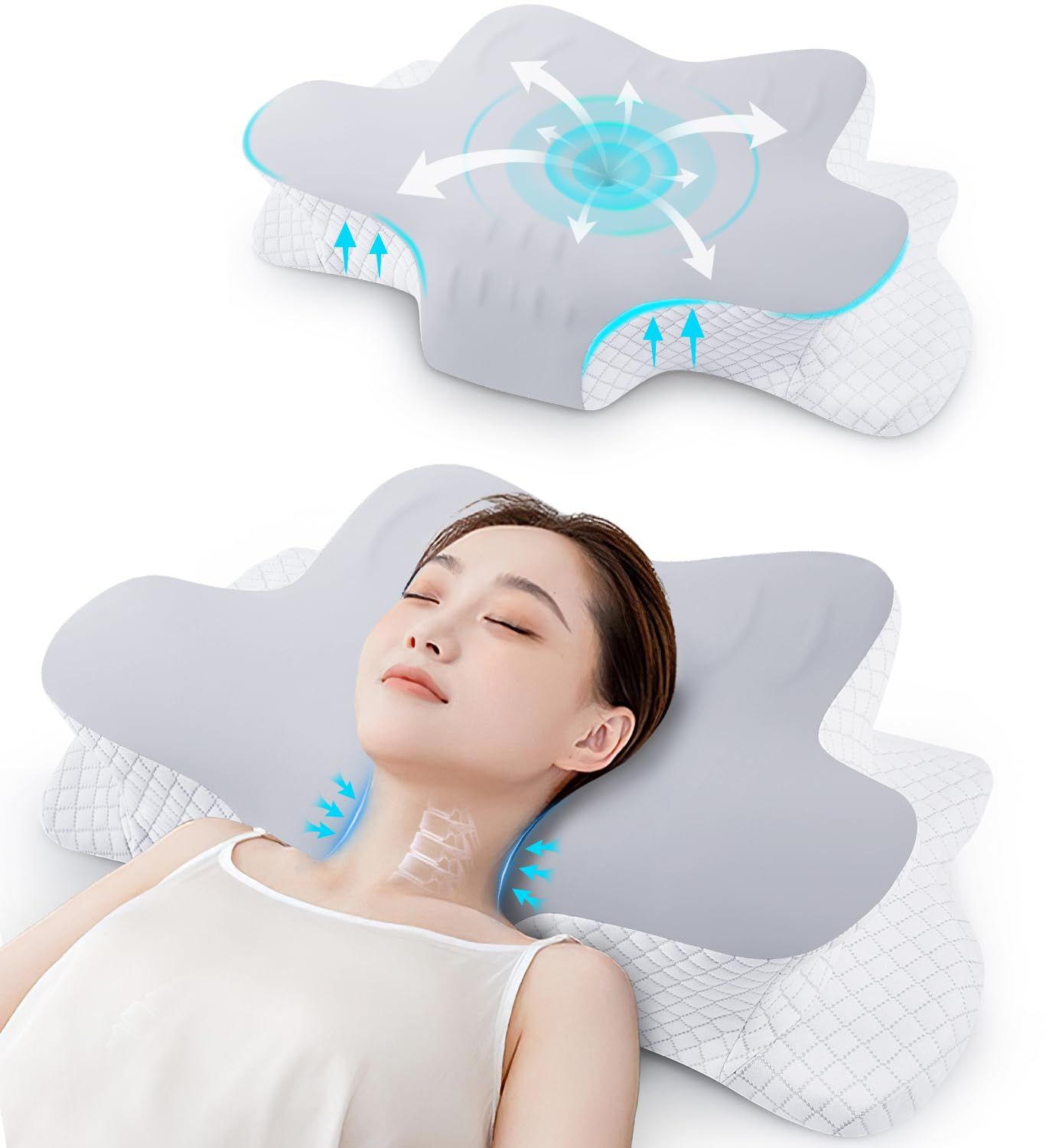 枕 首が痛くならない 低反発 安眠 まくら 頭・首・肩を支える